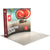 Angled booth display of the 10ft Perfect-Pop Curved backdrop with custom graphic positioned on light trade show flooring