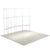 Curved Perfect-Pop hardware frame for the 10ft display shown fully assembled on light booth flooring