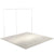 Curved QuickZip 10ft hardware frame shown fully assembled on light booth flooring for display setup