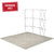 8ft Perfect-Pop Curved Hardware fully setup frame with trade show flooring 