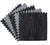 Reversible wood tiles in grey and black shown stacked together for full color comparison