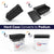 Step-by-step sequence showing how the transport hard case converts into a podium for the 10ft Perfect-Pop Curved display